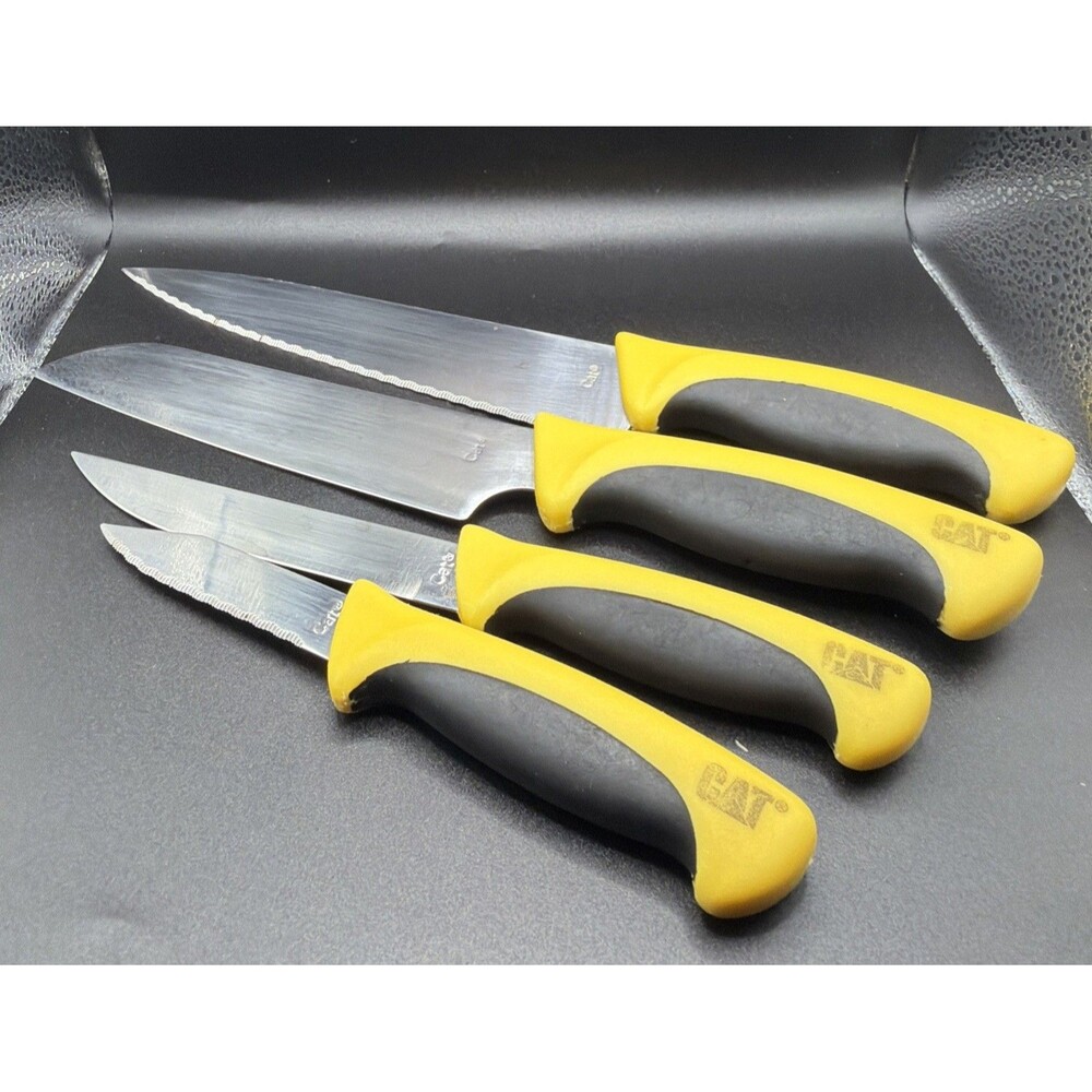 CAT Brand Kitchen Knives From Kutmaster. Butcher, Chef, Utility And Paring. Used